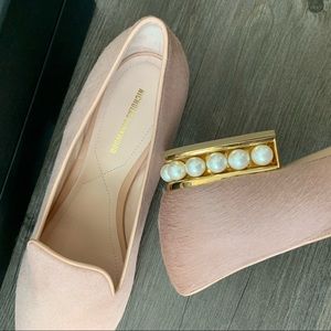 New Nicholas Kirkwood Casati pearl heel mohair fur loafer